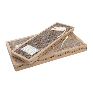 Pet Toy Cat Scratching Board Plus Woven Sisal Mouse Catnip
