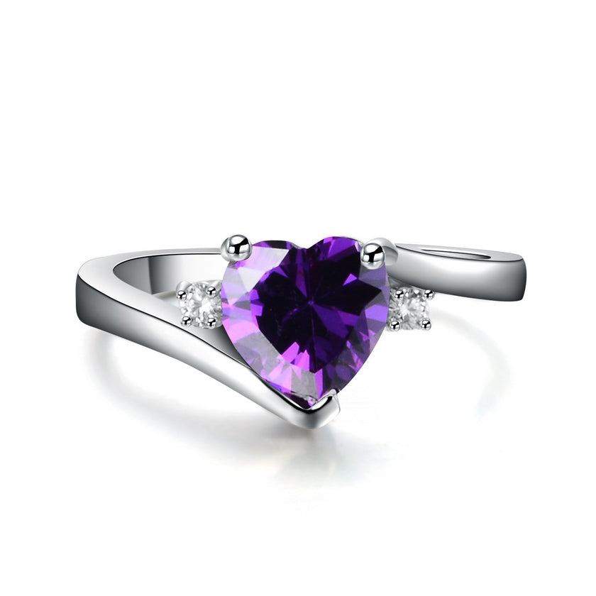 Zircon Love Ring Colorful Ring