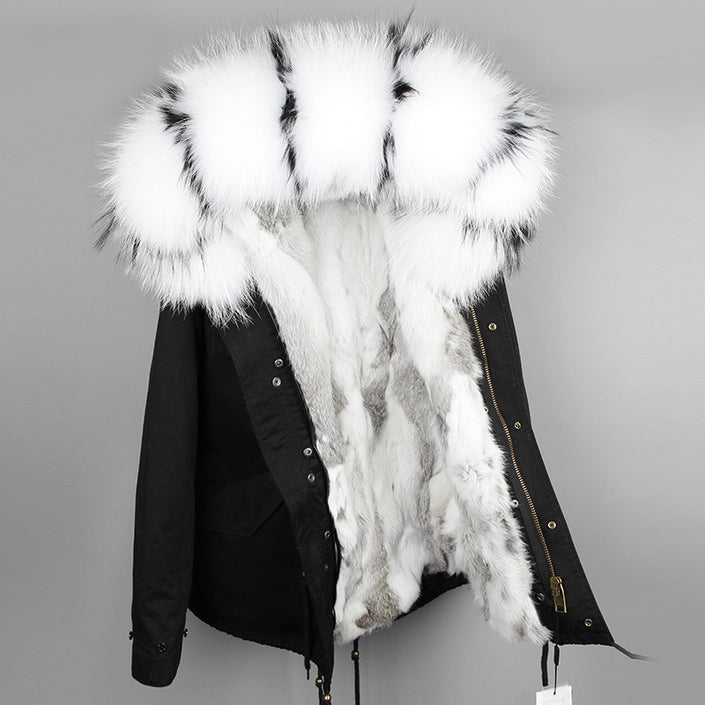 Loose short fur coat