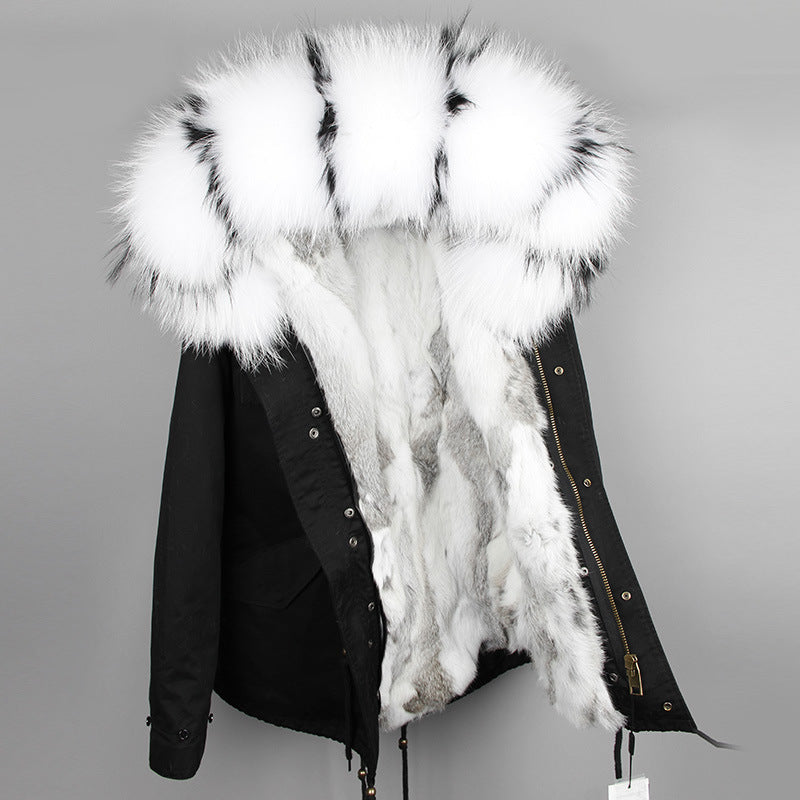 Loose short fur coat