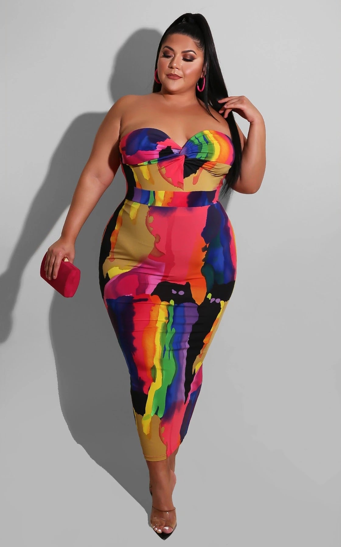 Beach skirt women's printed nightclub skirt