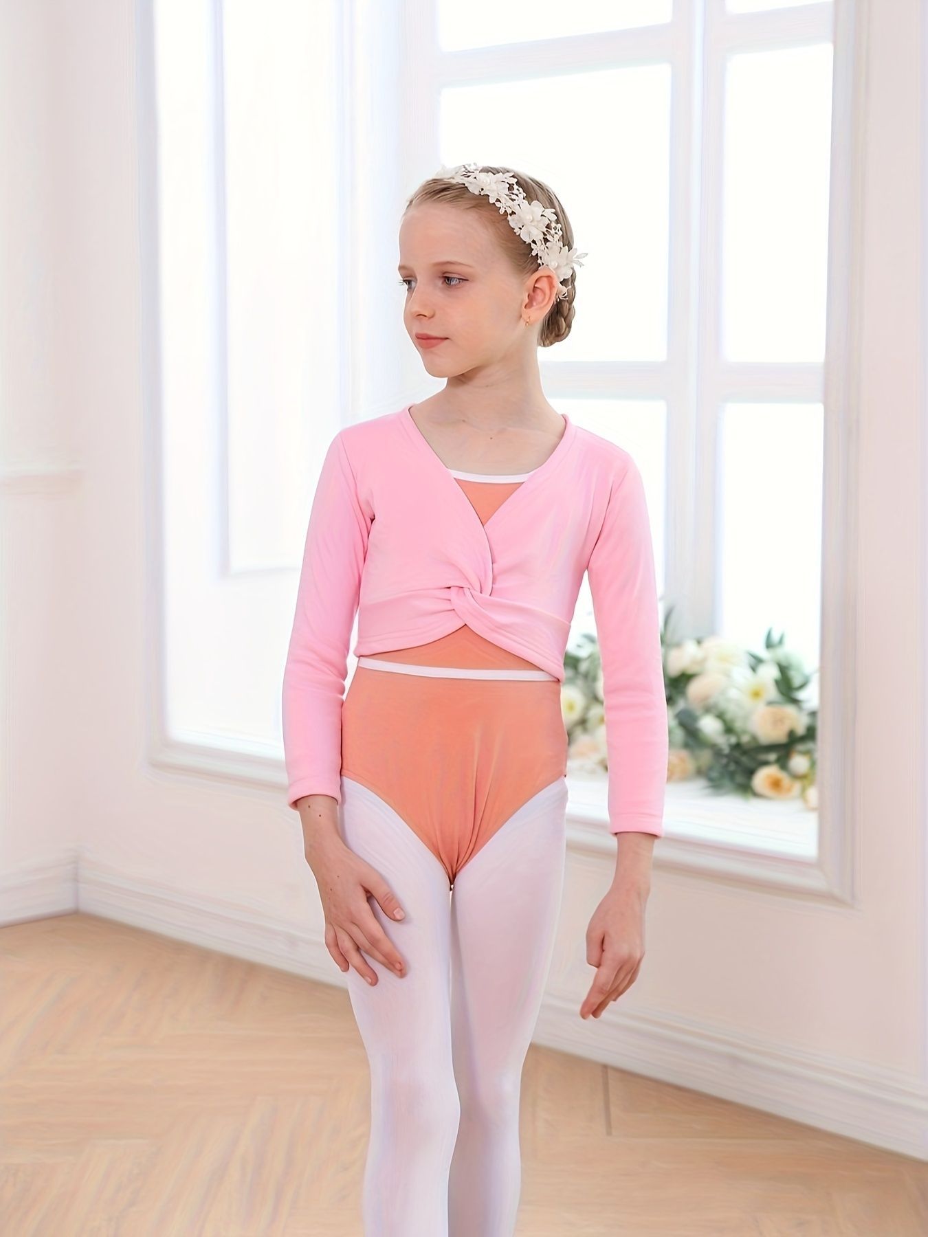 Children's Dance Clothing Long-sleeved Thickened Velvet Dance Shawl Coat Girl Dancing Vest Ballet Ballet Leotards For Women