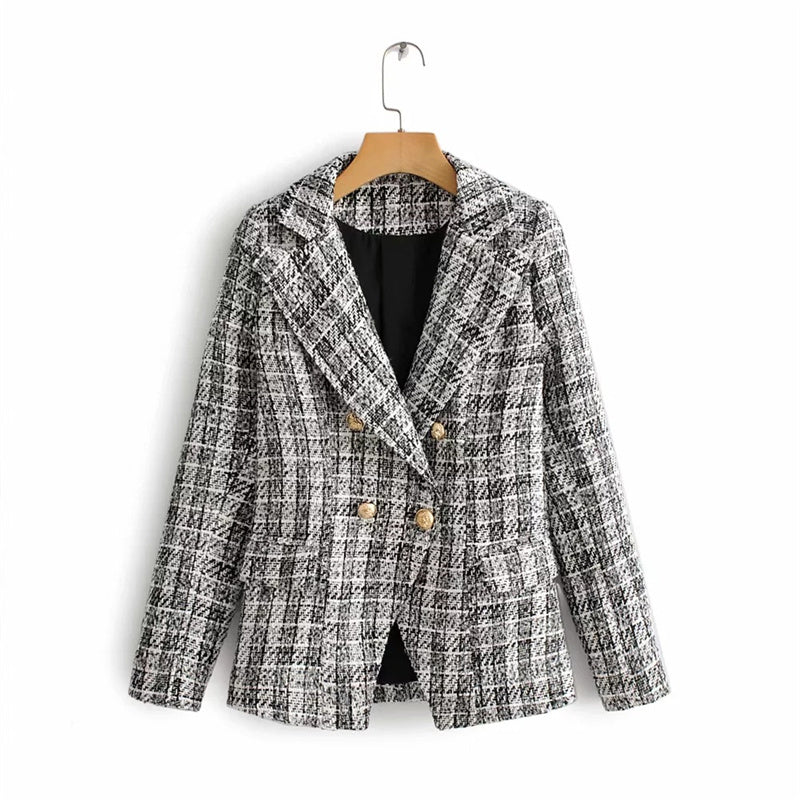 Women's woolen coat short skirt two piece set