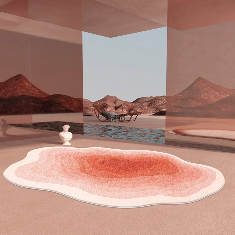 Home Living Room Shaped Faux Cashmere Carpet