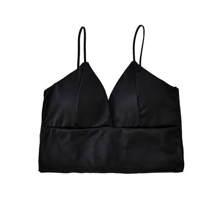 Chest pad satin camisole