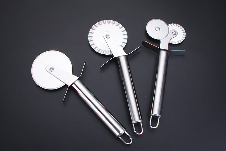 Stainless steel single wheel pizza cutter