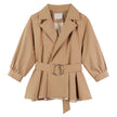 Color waist trench coat