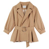 Color waist trench coat