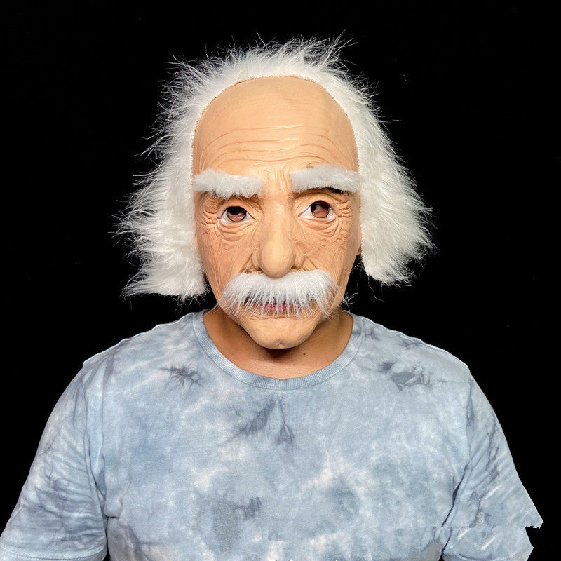 Old man mask white hair white beard headgear halloween Alpscommerce