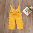 Children's clothing  yellow cotton overalls