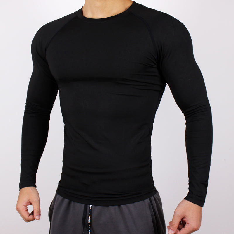 Long-sleeved fitness clothes tights basketball T-shirt