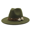 Winter wool Fedoras For Women Wide Brim Felt Hat