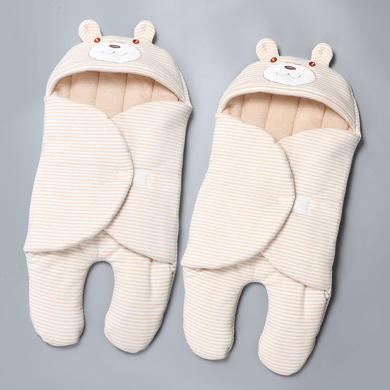 Baby Sleeping Bag Newborn Autumn Winter Thick Swaddle Blanket Anti-startle Color Cotton Anti-kick Newborns Sleeping Quilt
