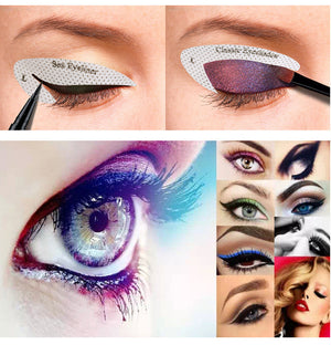 New Eyeliner Eye Makeup Eyeshadow Makeup Template Makeup Sticker 4 Pieces Reusable And Flexible Eyeliner Tape & Eyeshadow