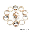 fashion ring set 12-piece ring set diamond ring ring joint ring female ring