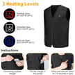 1Pc Heat Jacket Vest 3 Heating Gear Adjustable USB Heated Vest Warm Heat Coat Vest With 5 Heating Zones For Men Women Winter Outdoor Activity
