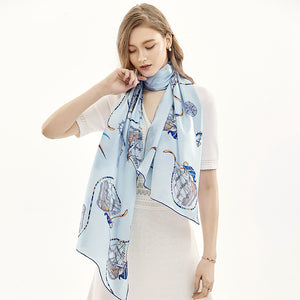 Jewel butterfly silk scarf