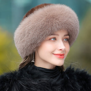 Women's Outdoor Warm Fur Hat In Winter