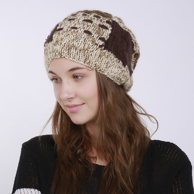 Folds Warm Outdoor Wool Cute Hair Ball Hat