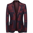 Business Plaid Men's Suit Jacket