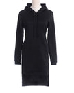 fashion irregular hooded long-sleeved dress sweater