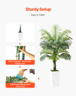 5ft Artificial Areca Palm Tree Fake Plant With White Planter Indoor