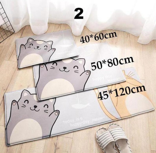 Printed Kitten Mat Antiskid Mat Carpet