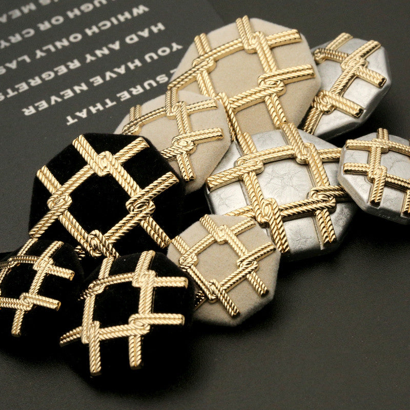 Design Cashmere Zinc Alloy Coat Buttons