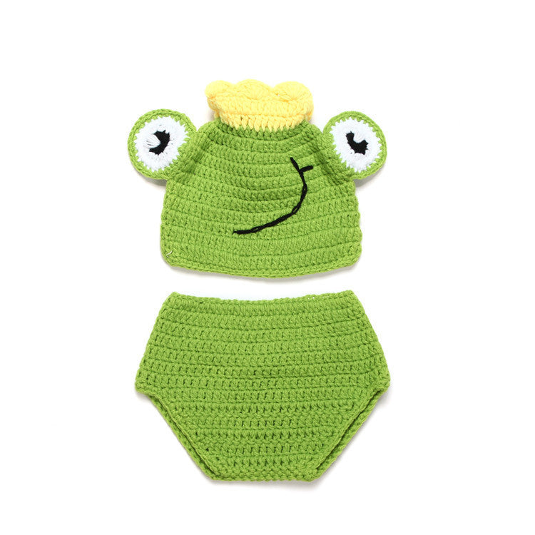 Wool knitted baby photo dress