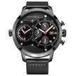 Double movement waterproof men's watch