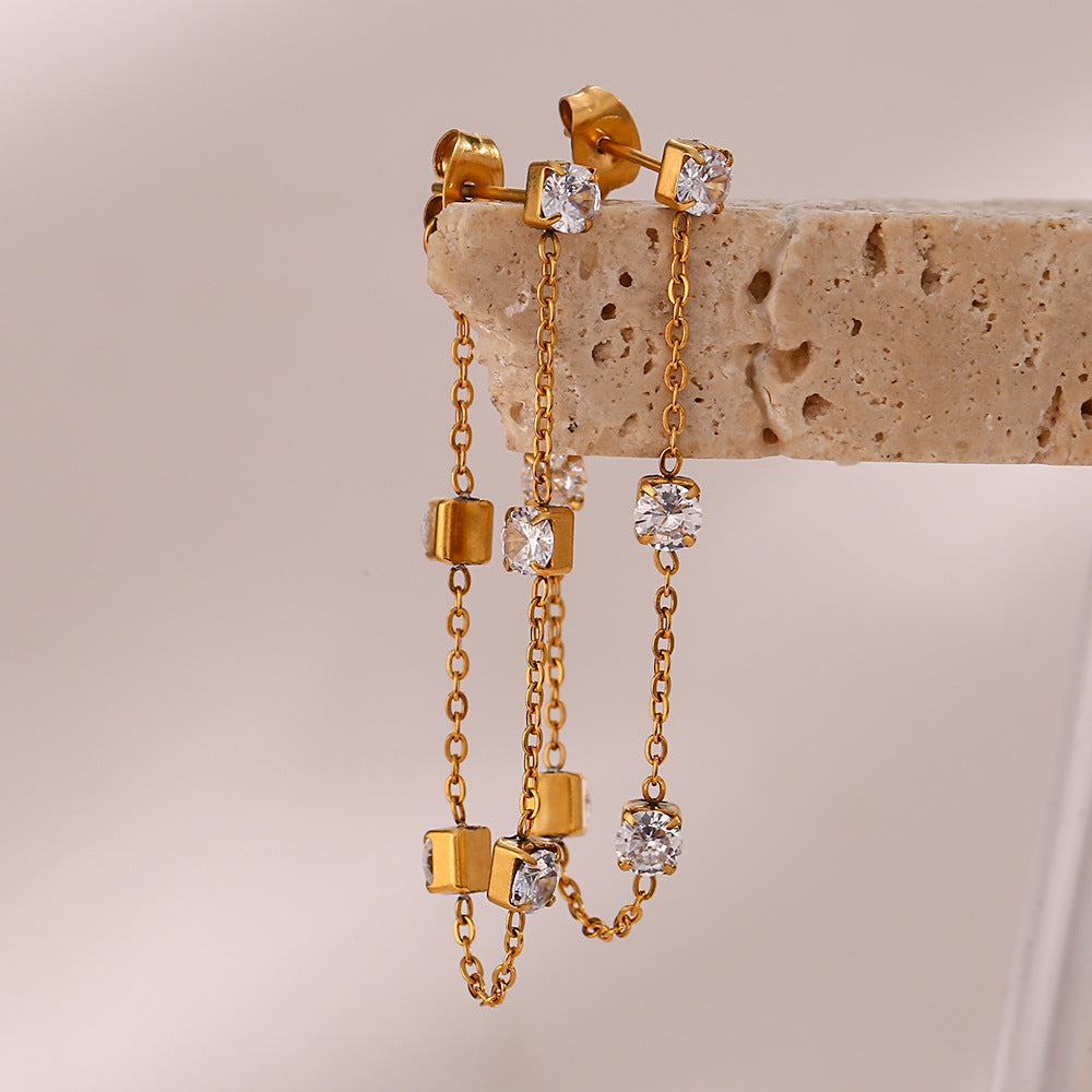 Fashion Personality Fashion Ornament Stainless Steel Earrings