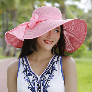 Beach sun protection straw hat