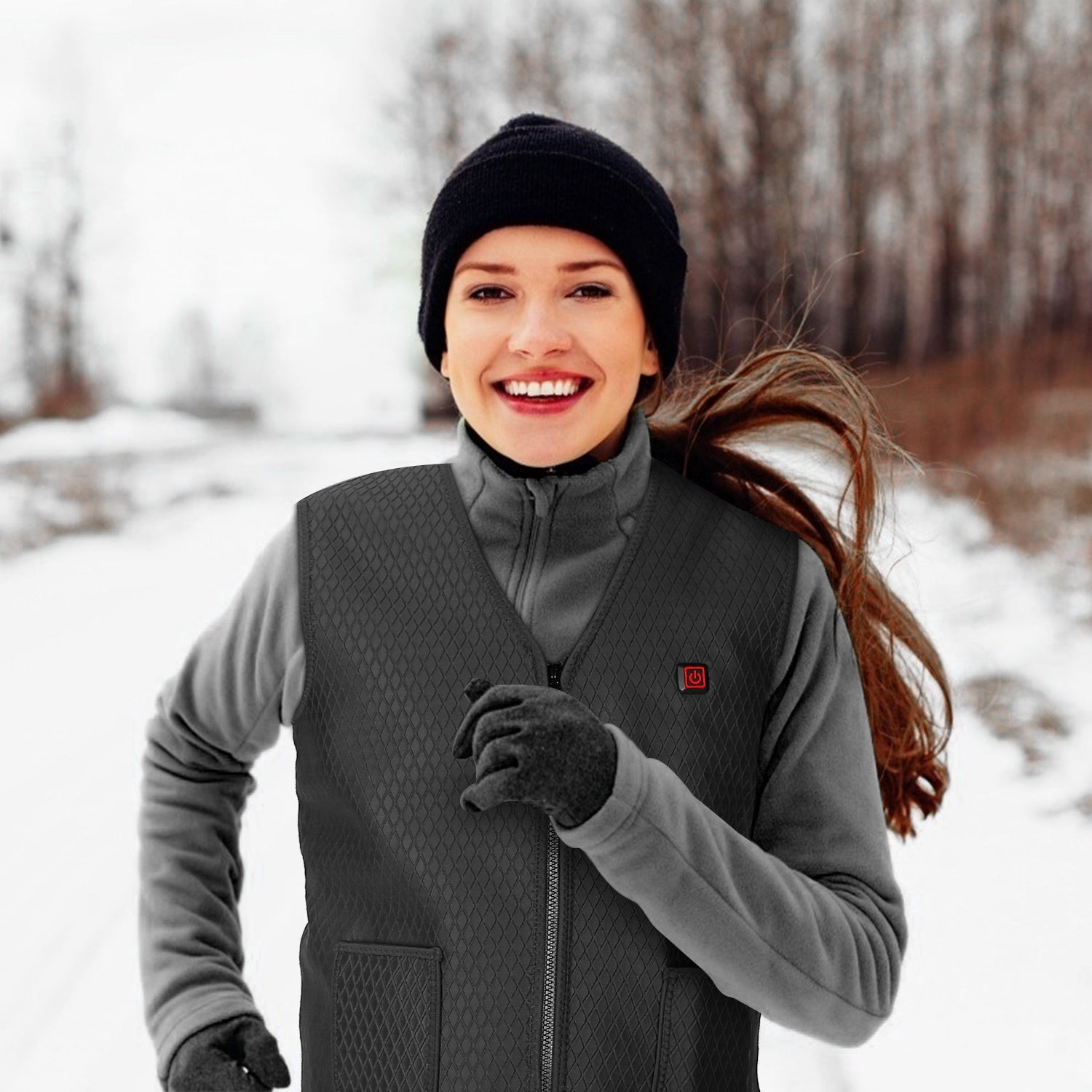 1Pc Heat Jacket Vest 3 Heating Gear Adjustable USB Heated Vest Warm Heat Coat Vest With 5 Heating Zones For Men Women Winter Outdoor Activity