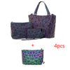 Luminous Makeup Bag Lattice Design Geometric Bag