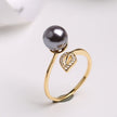 Pearl Ring women''s single opening adjustable ring