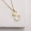 Gold 26 Old English Initial Letter Necklaces For Women