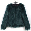 ladies fur coat long-sleeved women drift coat jacket wool coat V word collar