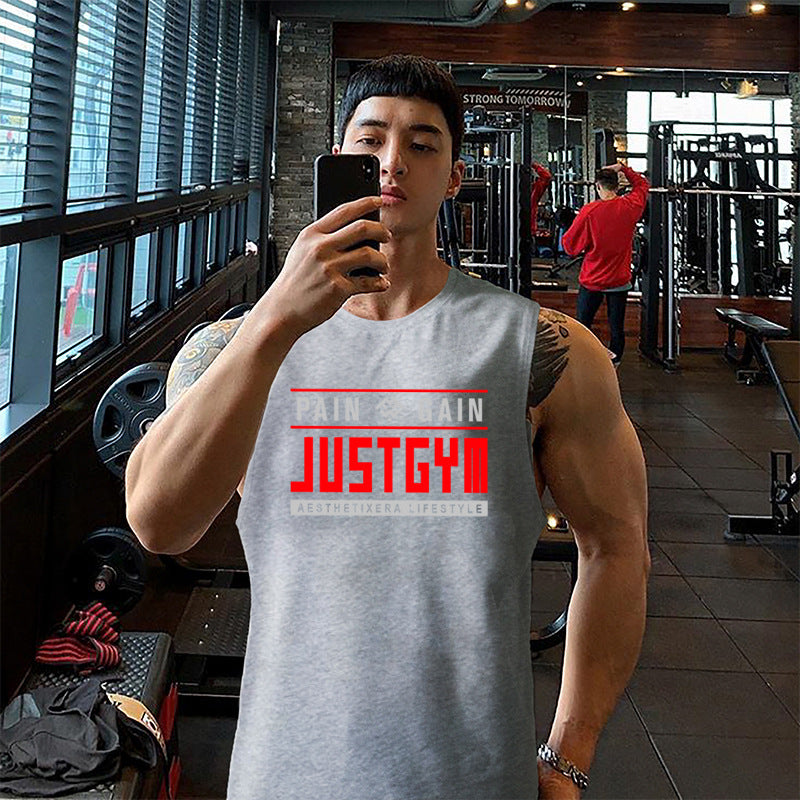Men's Sports Fitness Cotton Sleeveless T-Shirt