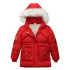 Girls' Long Hooded Cotton Coat