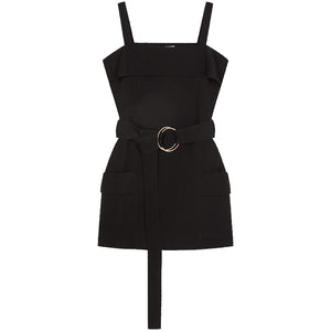 Backless Sleeveless Slim Short Skirt Black Dress Dress