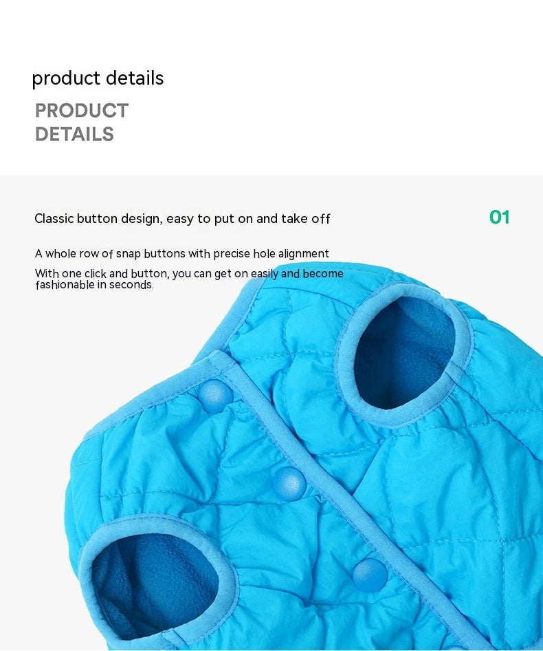 Polar Fleece Winter Warm Breasted Vest Cat Pet Clothes