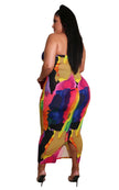 Beach skirt women's printed nightclub skirt