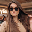 Fashionable Trendy Beige Nail Sunglasses Women's High Sense