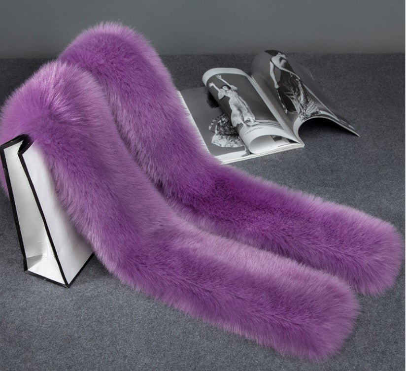 Fur long scarf