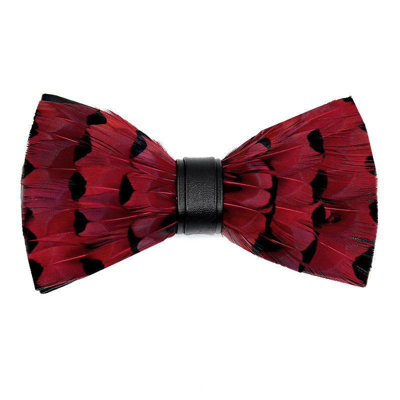 Men's Suit Feather Bow Tie