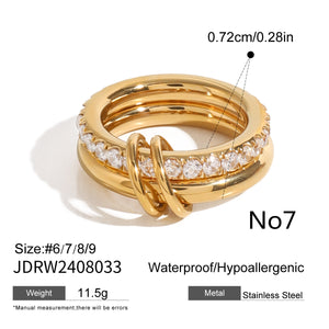 Mikayla Stacked Freshwater Pearl Ring