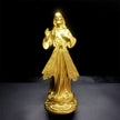 Bright Gold Jesus Mercy Sculpture Catholic