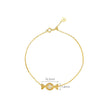 Candy plated 18k yellow gold bracelet
