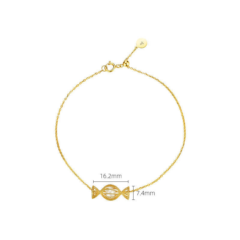 Candy plated 18k yellow gold bracelet