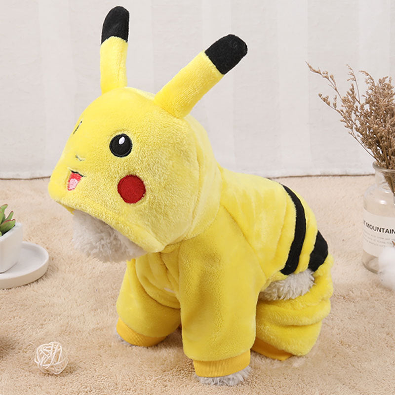 Pet Clothes Autumn Winter Cute Cat Costume Cartoon Cosplay Cat Coat Home Pajamas Hoodie Cat Outfit Kitten Clothes Lovely Fashion